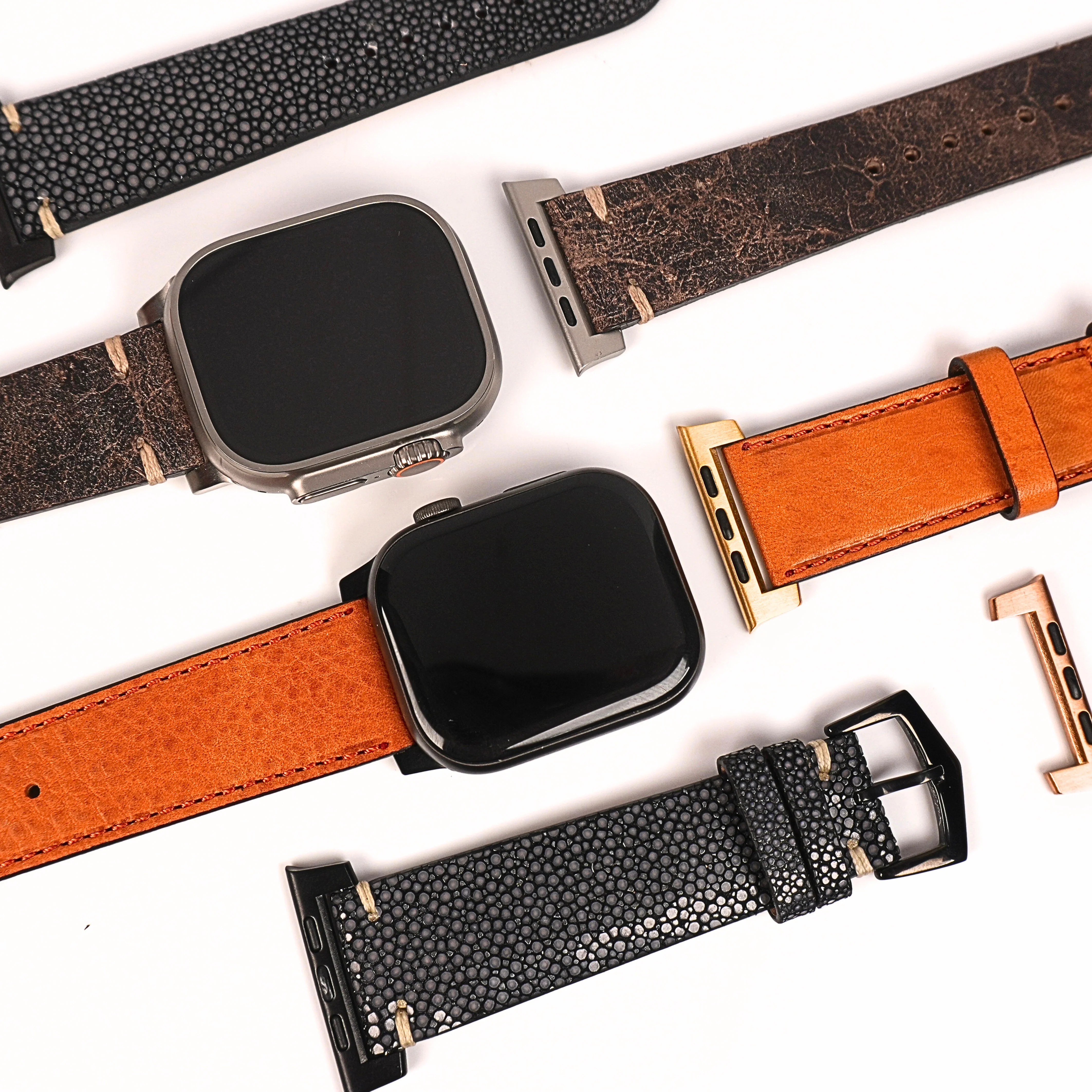 Black Stingray Leather Watch Straps - Image 6