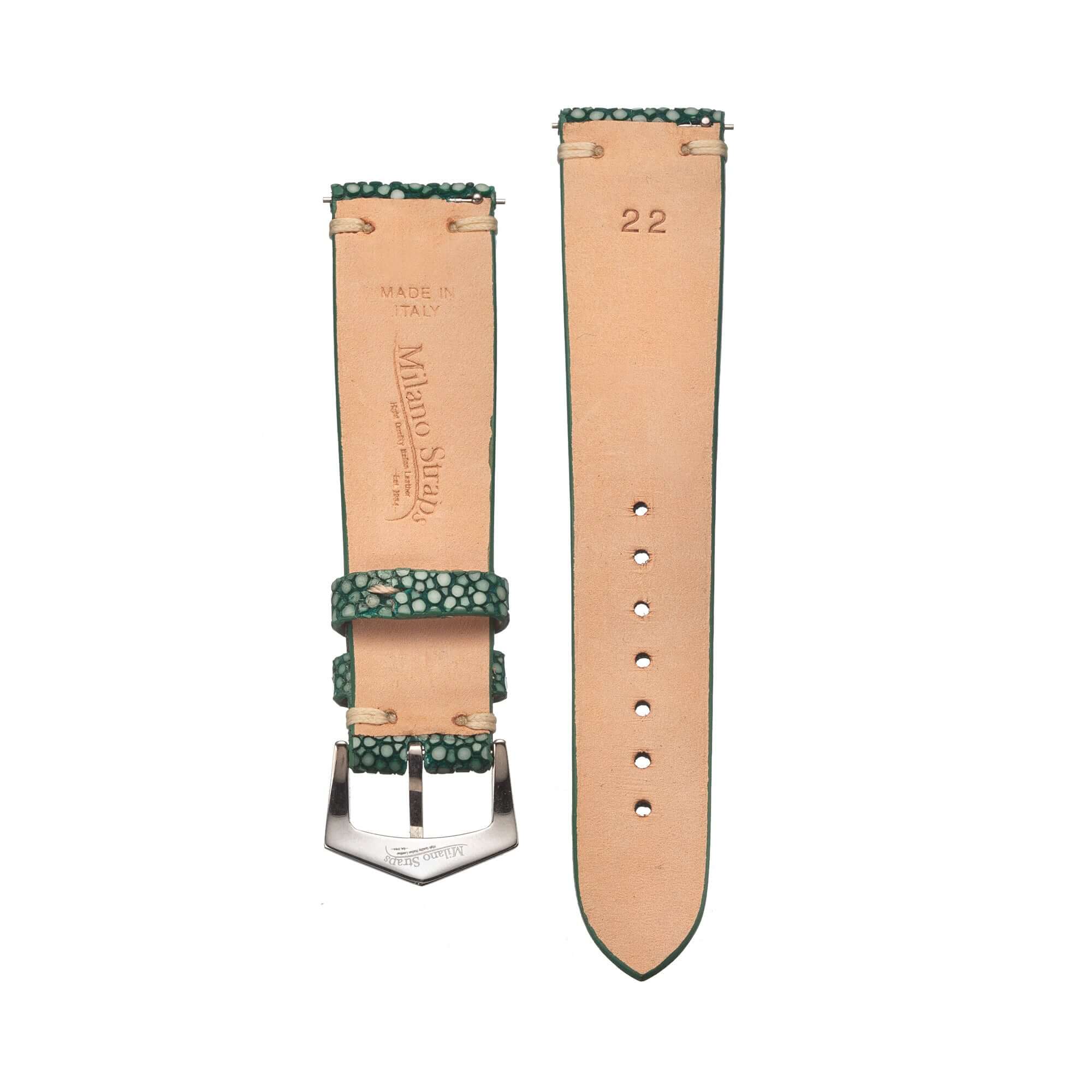 Green Stingray Leather Watch Straps - Image 4