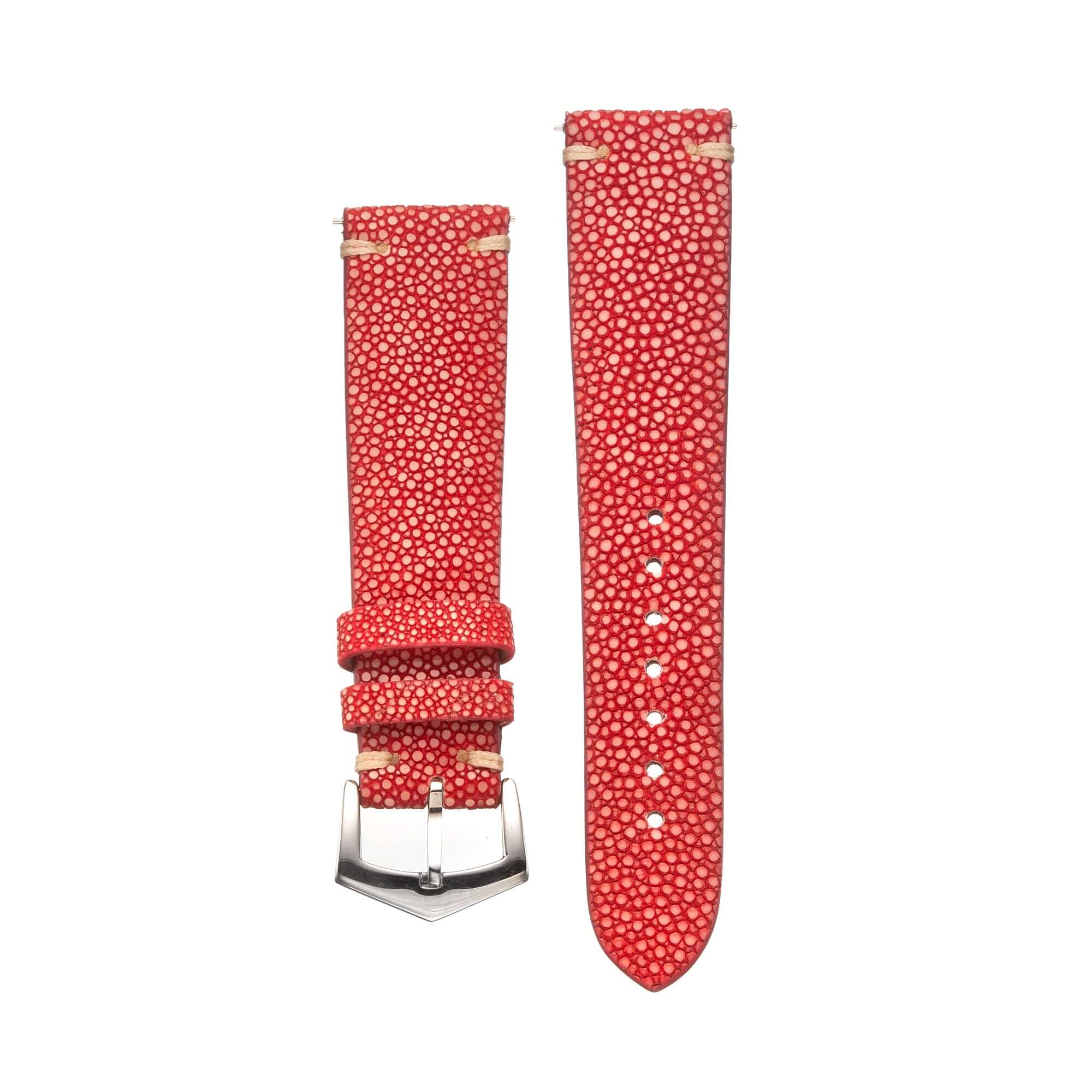 Red Stingray Leather Watch Straps - Image 3