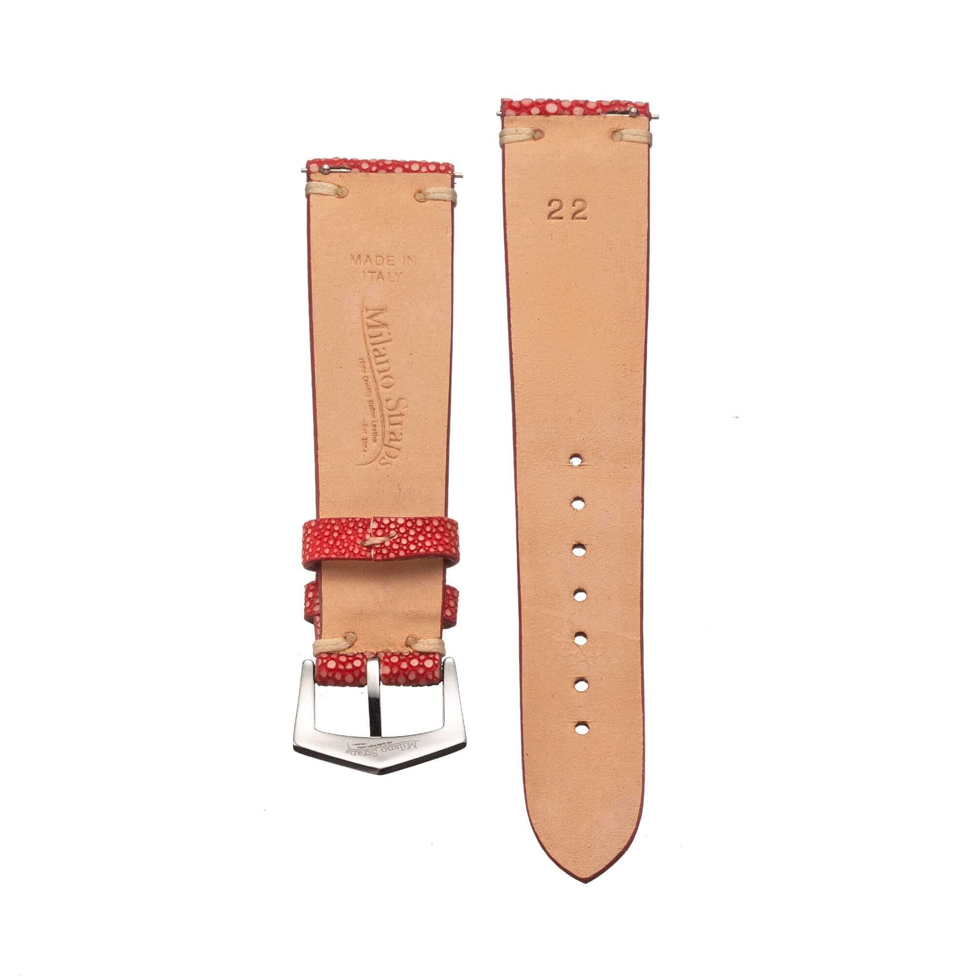 Red Stingray Leather Watch Straps - Image 5
