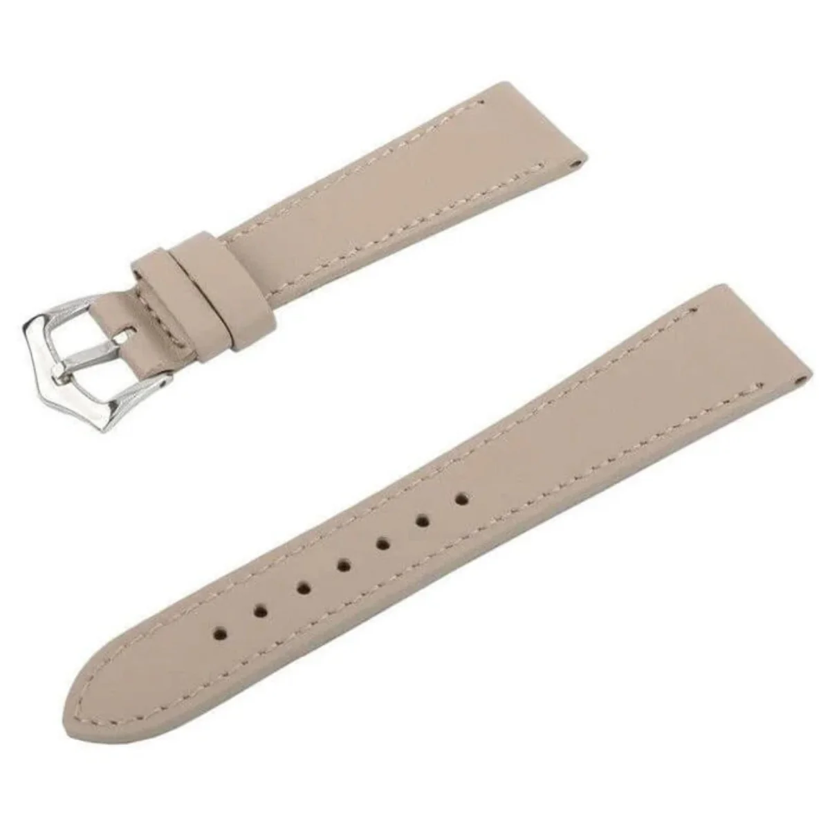 Taupe Calfskin Leather Watch Strap - Image 3