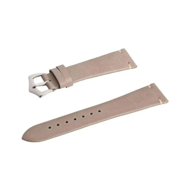 Taupe Calfskin Leather Vintage Watch Strap - Image 4