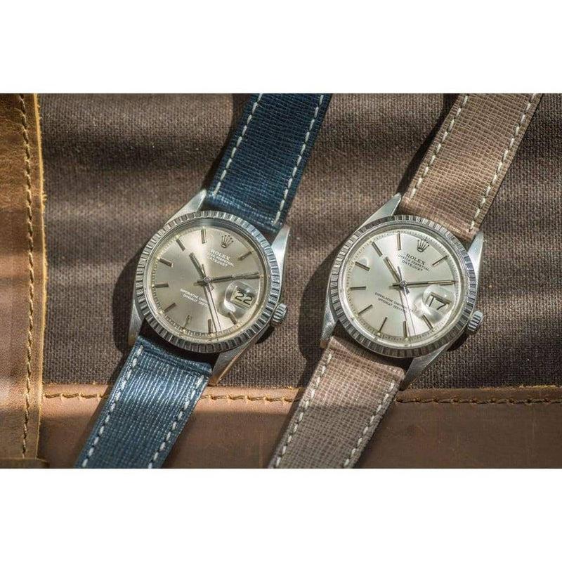 Taupe Saffiano Leather Watch Strap -Taupe - Image 3
