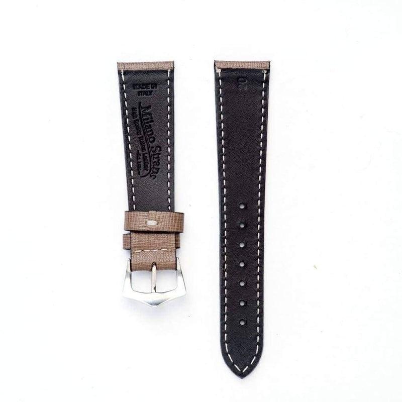 Taupe Saffiano Leather Watch Strap -Taupe - Image 5