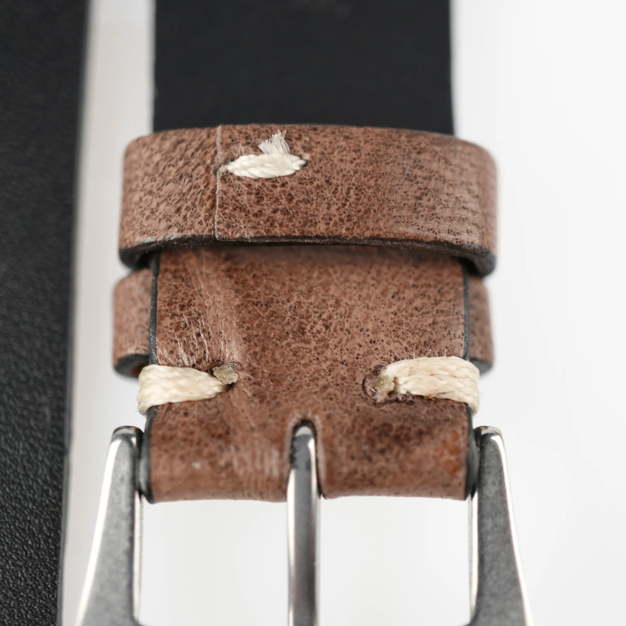 c Taupe Vintage Leather Watch Strap - Image 6