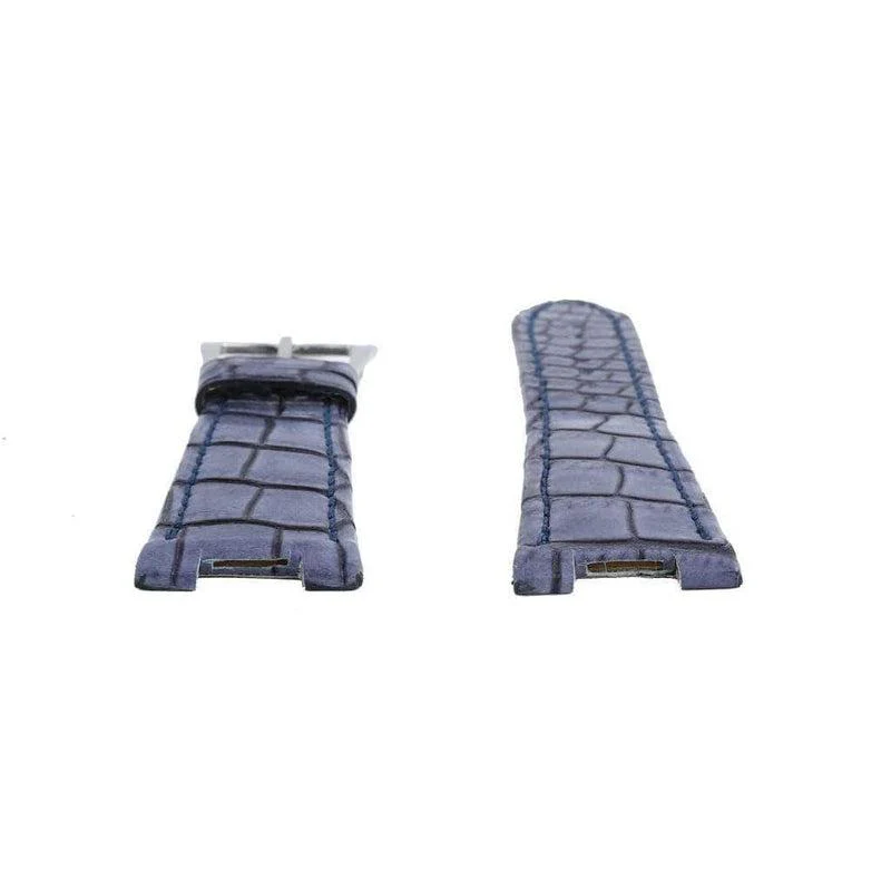 Vintage Blue Genuine Alligator Watch Strap Patek Philippe Compatible - Image 3