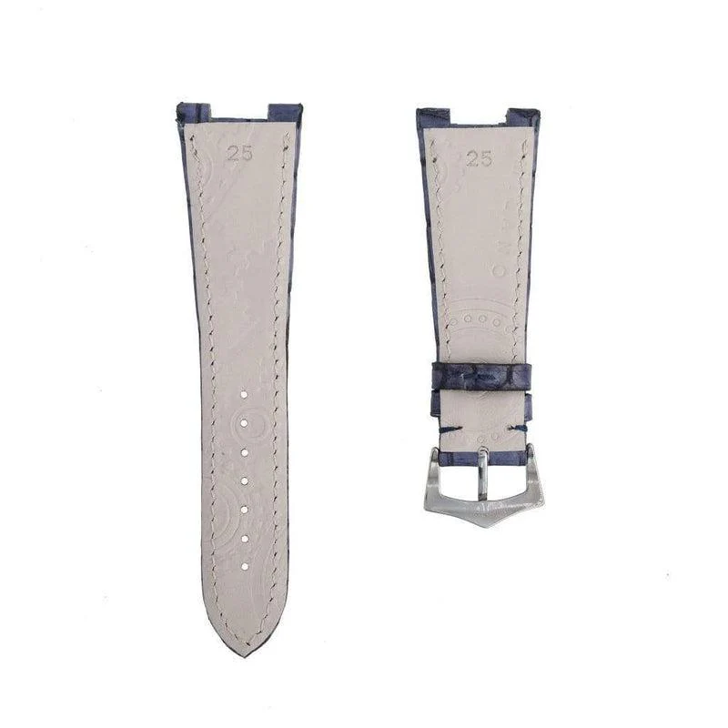 Vintage Blue Genuine Alligator Watch Strap Patek Philippe Compatible - Image 5