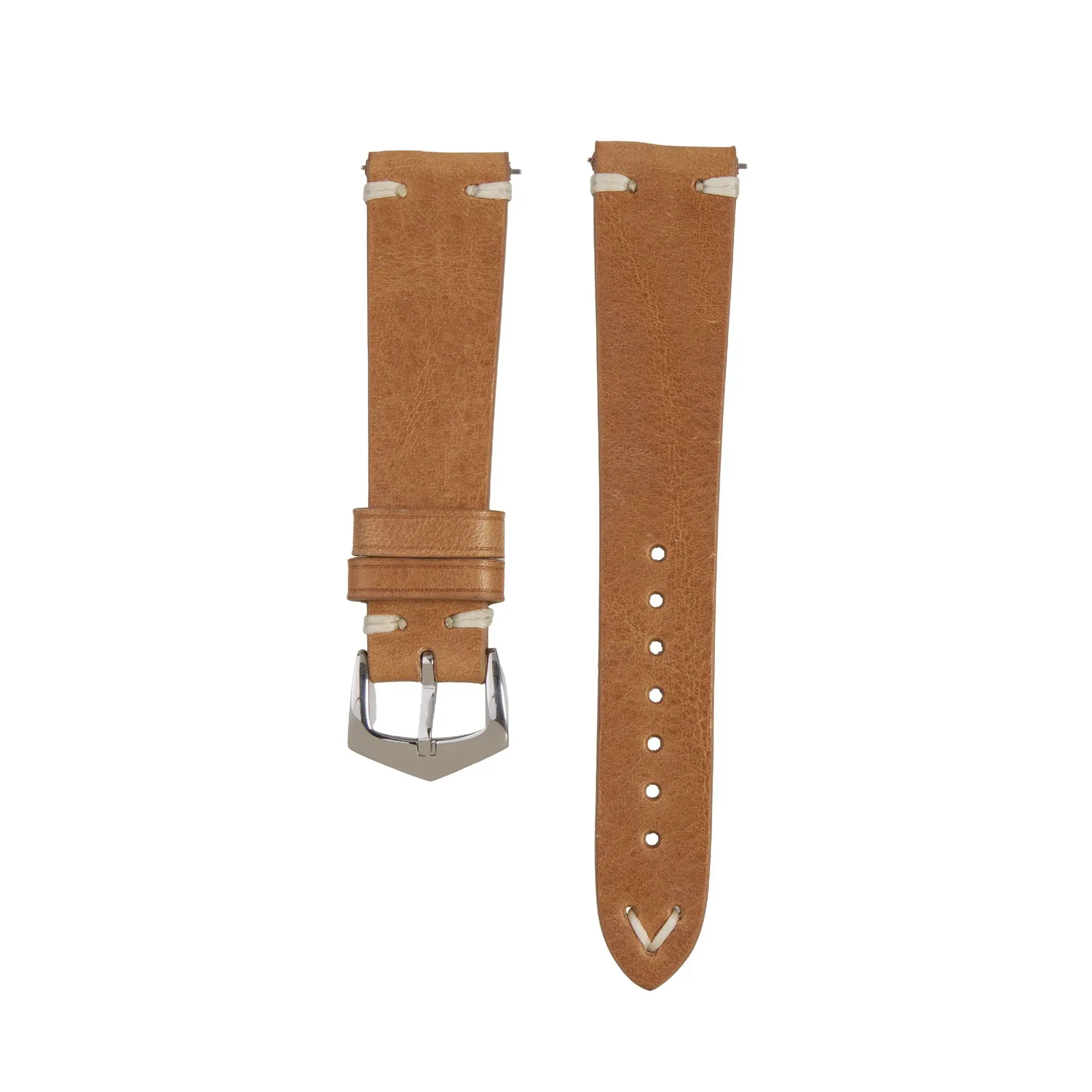 Vintage Premium Tuscan Tan Natural Leather Watch Strap - Image 2