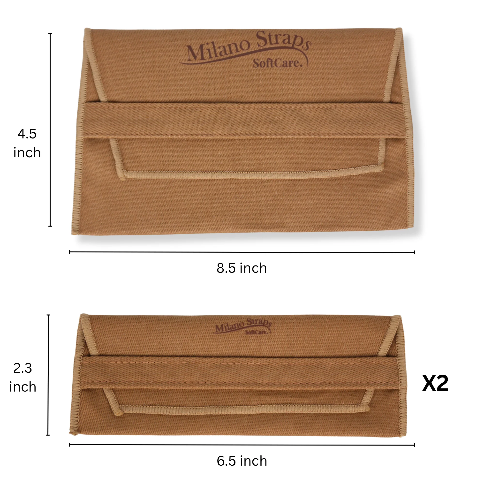 Watch Travel Pouch Ultra Slim Soft Cotton Watch Storage Case for 2 Watches - Image 8