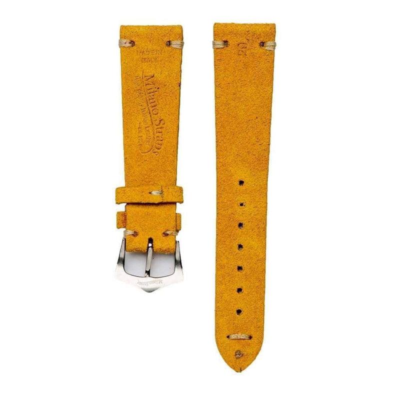 Yellow Suede Vintage Leather Watch Strap - Image 4